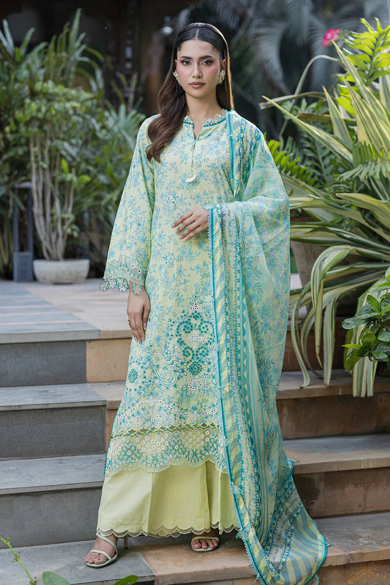 Zellbury Chikankari Embroidered Unstitched 3 Piece Suit (4075)