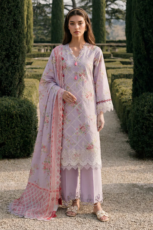 Zellbury Chikankari Embroidered Unstitched 3 Piece Suit (4097)