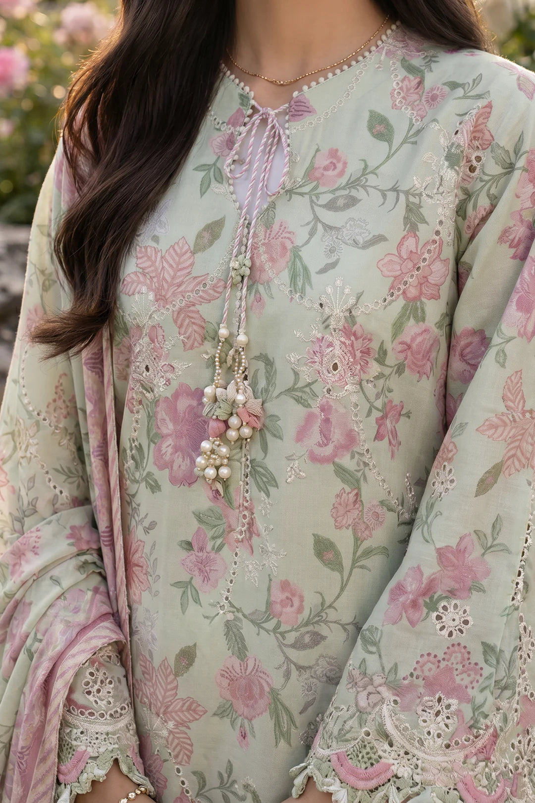 Zellbury Chikankari Embroidered Unstitched 3 Piece Suit (4098)
