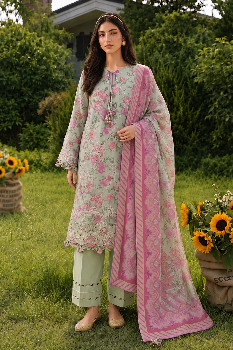 Zellbury Chikankari Embroidered Unstitched 3 Piece Suit (4098)