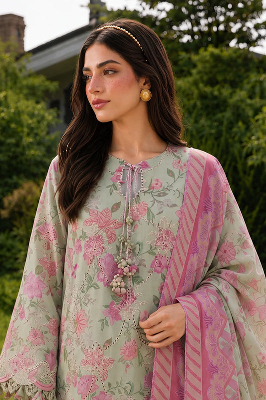 Zellbury Chikankari Embroidered Stitched 3 Piece Suit (4098)