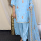 Amna Khurram Raw Silk Embroidered Suit with Chiffon Embroidered Dupatta A05 - Ready To Wear