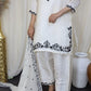 Amna Khurram Silk 3-Piece Embroidered Suit with Chiffon Embroidered Dupatta D01 – Ready to Wear