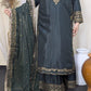 Amna Khurram Raw Silk Embroidered 3-Piece Suit with Chiffon Embroidered Dupatta A020 – Ready to Wear