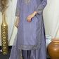 Amna Khurram Raw Silk Embroidered 3-Piece Suit with Chiffon Embroidered Dupatta A019 – Ready to Wear
