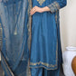 Amna Khurram Raw Silk Embroidered 3-Piece Suit with Chiffon Embroidered Dupatta A018 – Ready to Wear