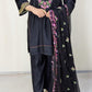 Amna Khurram Silk Embroidered 3-Piece Suit with Embroidered Chiffon Dupatta A022 – Ready to Wear