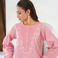 Amna Khuram – Peach JAL Embroidery Neck Cotton Lawn 3PC Stitched