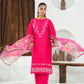 Amna Khuram – Deep Pink (D. Pink) JAL Embroidery Neck Cotton Lawn 3PC Stitched