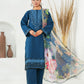 Amna Khuram – Teal JAL Embroidery Neck Cotton Lawn 3PC Stitched