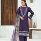 Amna Khuram – Purple JAL Embroidery Neck Cotton Lawn 3PC Stitched