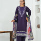 Amna Khuram – Purple JAL Embroidery Neck Cotton Lawn 3PC Stitched