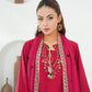 Amna Khuram – MAROON Embroidered 3PC Cotton Lawn Stitched Outfit