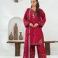 Amna Khuram – MAROON Embroidered 3PC Cotton Lawn Stitched Outfit