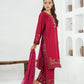 Amna Khuram – MAROON Embroidered 3PC Cotton Lawn Stitched Outfit