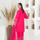 Amna Khuram – PINK Embroidered 3PC Cotton Lawn Stitched Outfit