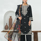 Amna Khuram – BLACK Cut Dana Emb Neck 3PC Cotton Lawn Stitched Suit