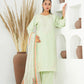 Amna Khuram – MINT Cut Dana Emb Neck 3PC Cotton Lawn Stitched Suit
