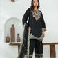 Amna Khuram – BLACK Charizma Style 3PC Cotton Lawn Stitched Suit