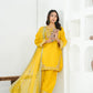 Amna Khuram – Yellow Charizma Style 3PC Cotton Lawn Stitched Suit