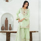 Amna Khuram – Mint Charizma Style 3PC Cotton Lawn Stitched Suit