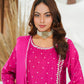 Pink Embellished  Cotton Silk  – 3PC Stitched Suit