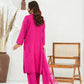 Pink Embellished  Cotton Silk  – 3PC Stitched Suit