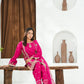 Pink Embroidered INDIAN RAW SILK – 3PC Stitched Suit