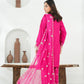 Pink Embroidered INDIAN RAW SILK – 3PC Stitched Suit