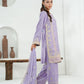 Lilac Embroidered INDIAN RAW SILK – 3PC Stitched Suit