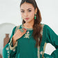 Green Embroidered INDIAN RAW SILK – 3PC Stitched Suit