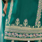 Green Embroidered INDIAN RAW SILK – 3PC Stitched Suit