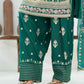 Green Embroidered INDIAN RAW SILK – 3PC Stitched Suit