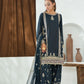 Black Embroidered INDIAN RAW SILK – 3PC Stitched Suit
