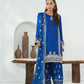 Blue Embroidered INDIAN RAW SILK – 3PC Stitched Suit