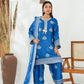 Blue Embroidered INDIAN RAWSILK – 3PC Stitched Suit