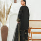 Black Embroidered INDIAN RAWSILK – 3PC Stitched Suit