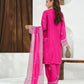 Pink Embroidered INDIAN RAWSILK– 3PC Stitched Suit