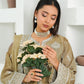Camel Embroidered INDIAN RAWSILK – 3PC Stitched Suit