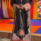 Amna Khurram Silk Embroidered Kaftan Stitched 3 Piece Suit