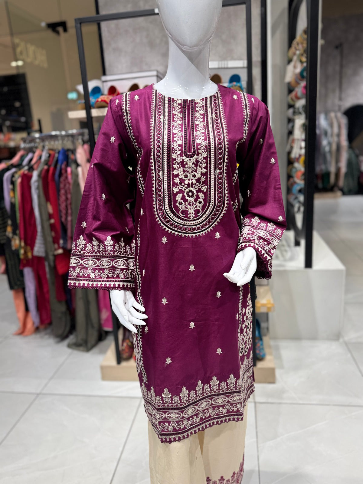 Bin Ishaq Embroidered Lawn Stitched 2 Piece Suit