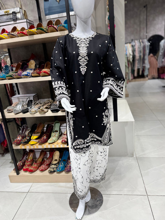 Bin Ishaq Embroidered Lawn Stitched 2 Piece Suit