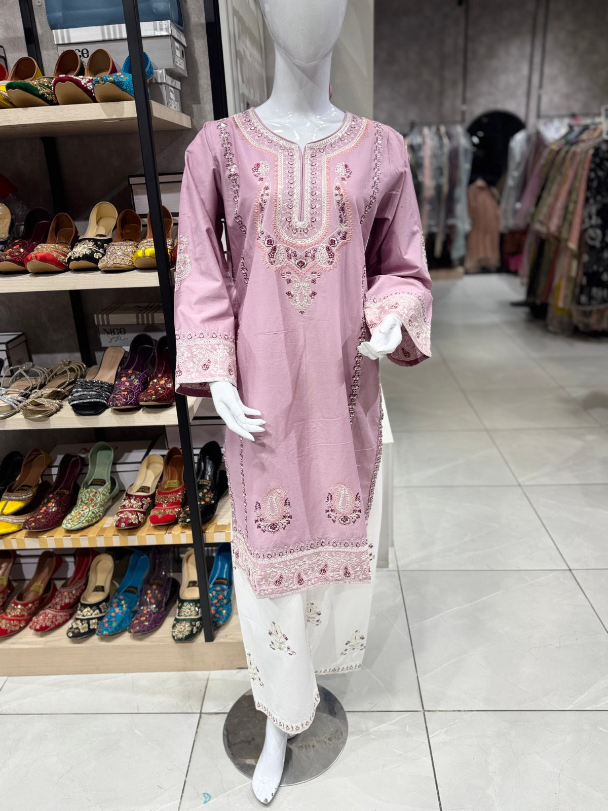Bin Ishaq Embroidered Lawn Stitched 2 Piece Suit