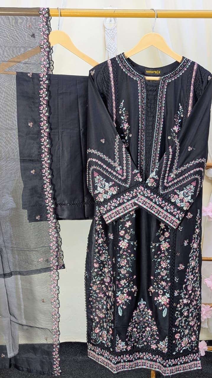 Hayat Embroidered Lawn Stitched 3 Piece Suit (04)