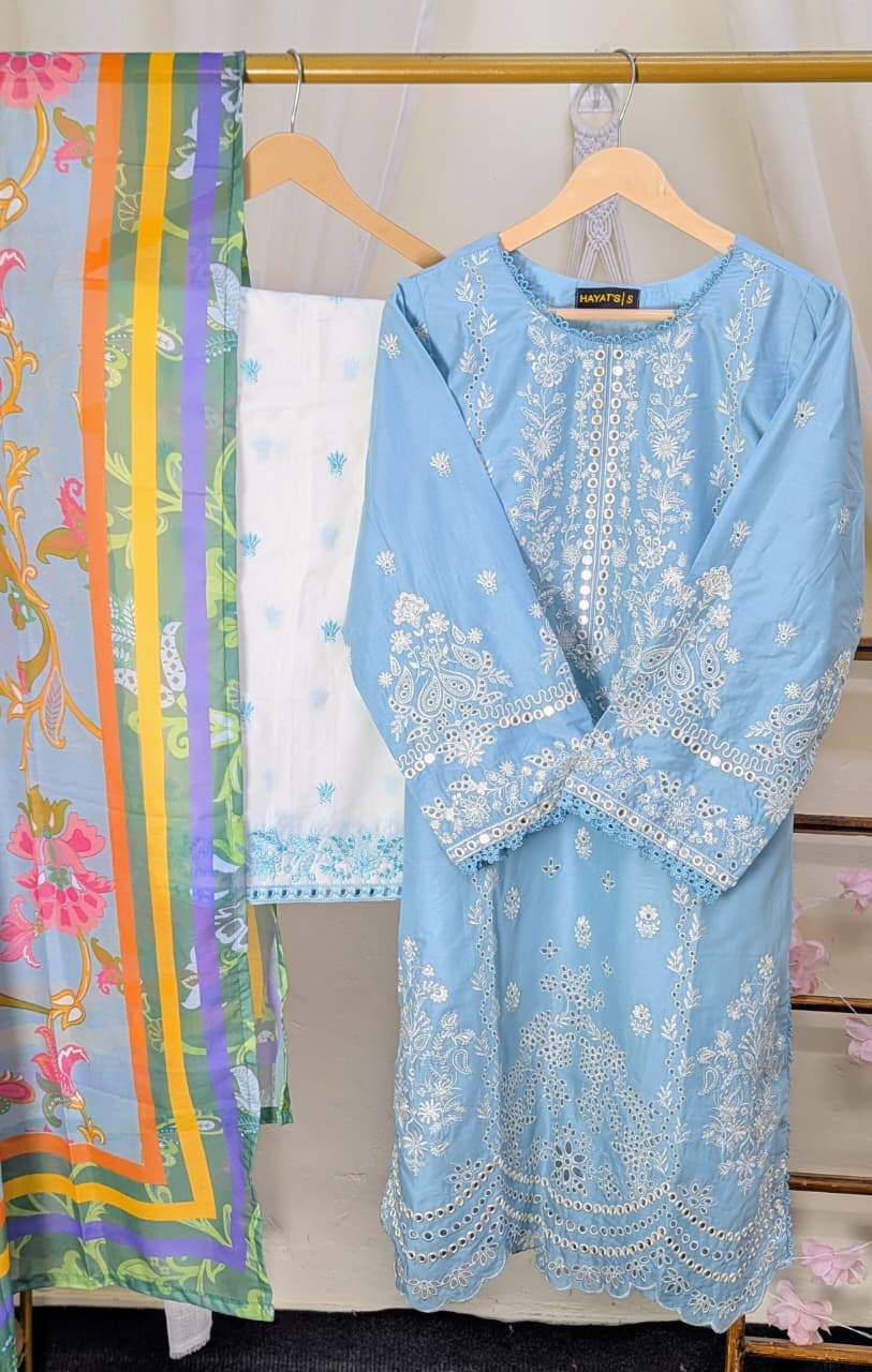 Hayat Embroidered Lawn Stitched 3 Piece Suit (05)