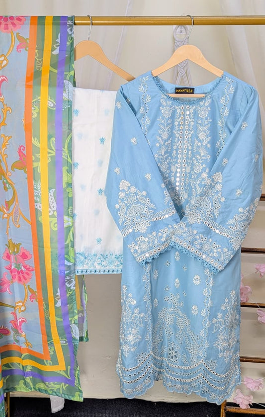 Hayat Embroidered Lawn Stitched 3 Piece Suit (05)
