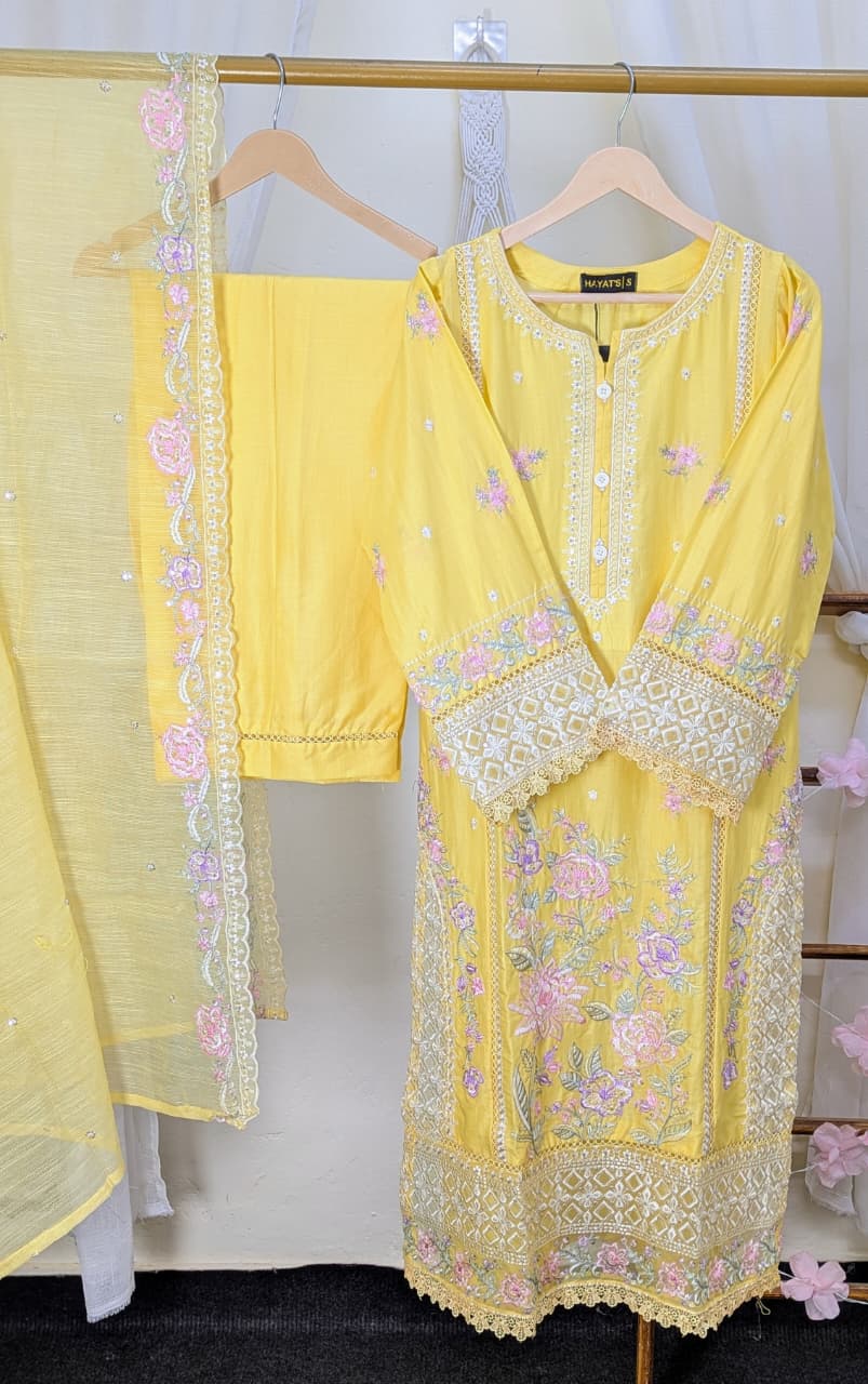 Hayat Embroidered Lawn Stitched 3 Piece Suit (09)