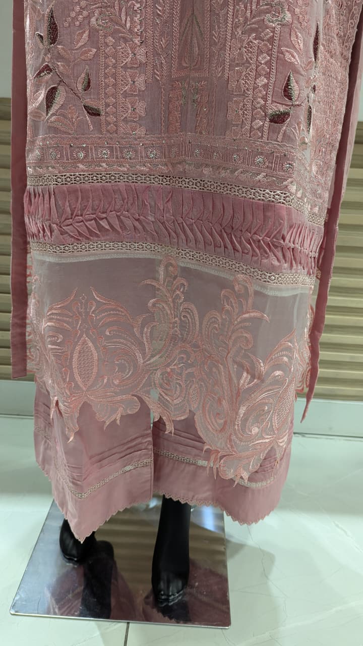 GABA Embroidered 3-Piece Stitched Suit with Chiffon Dupatta (04)