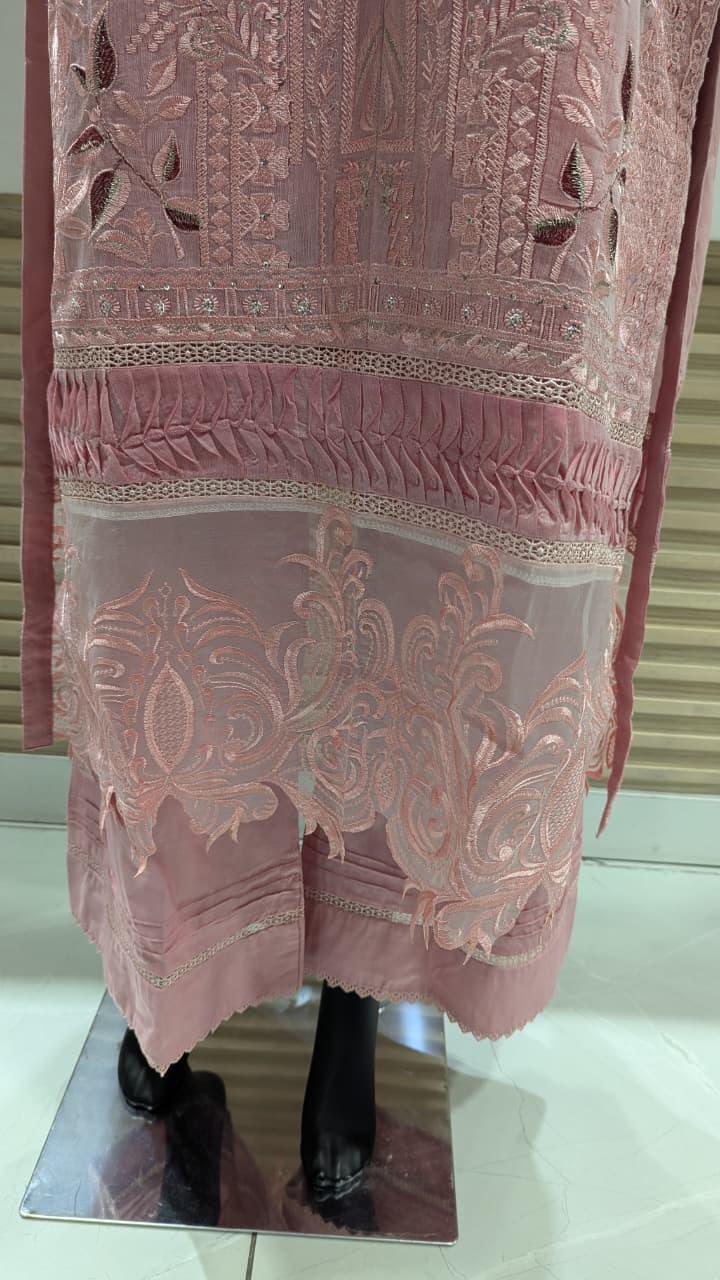GABA Embroidered 3-Piece Stitched Suit with Chiffon Dupatta (04)