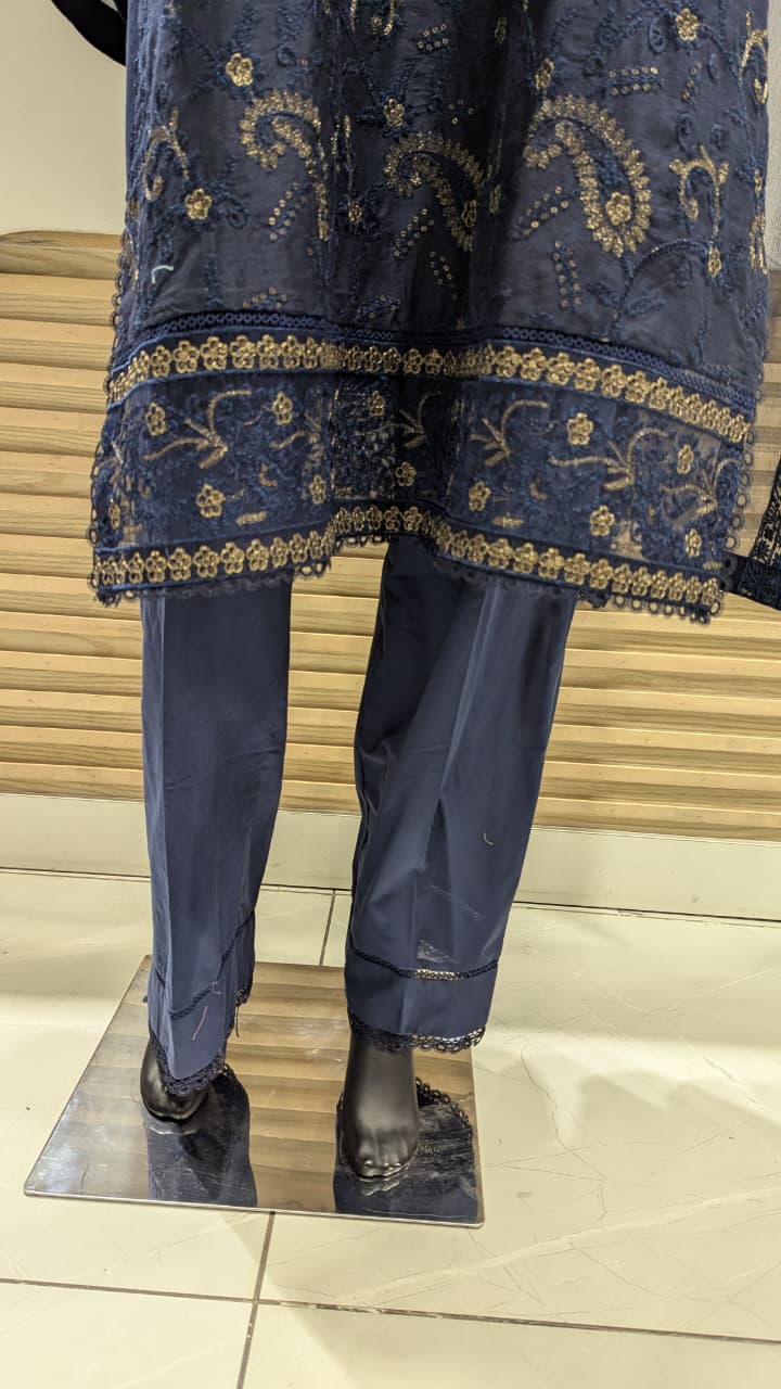 GABA Embroidered 3-Piece Stitched Suit with Chiffon Dupatta (05)